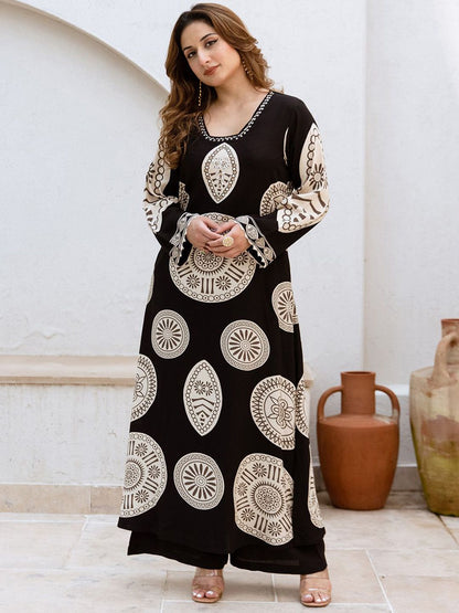 Dhiyona IS Women's Women Ethnic Motifs Printed Kurta with Trousers
