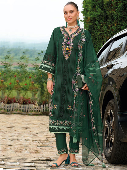 Adults-Women Woven Design Embroidered Kurta with Trousers & Dupatta