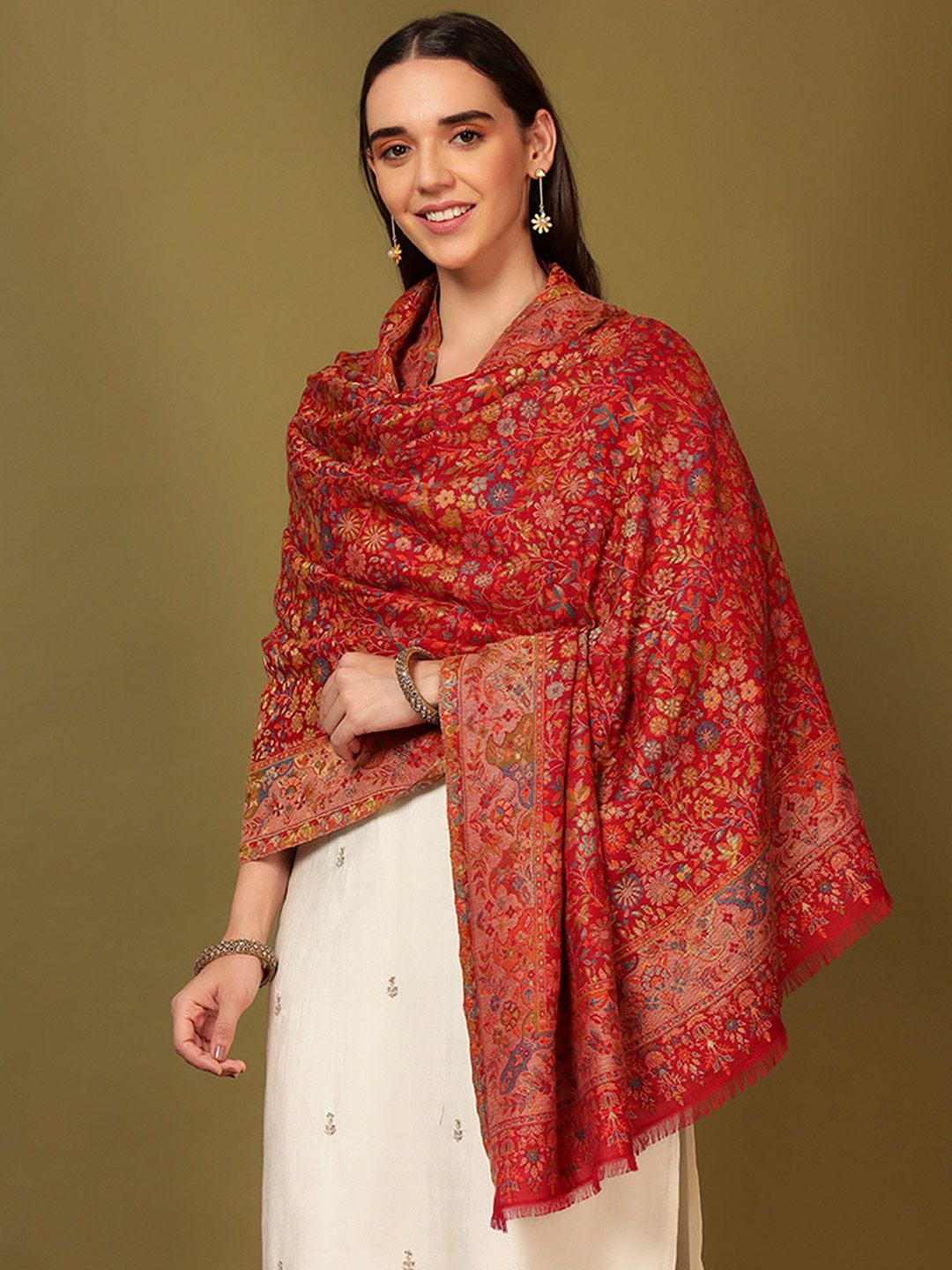 Dhiyona PA Floral Woven Design Shawl