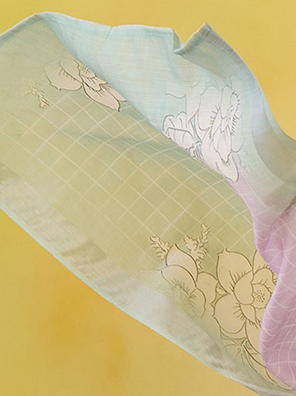 Women Floral Printed Regular Thread Work Pure Cotton Kurta with Trousers & With Dupatta