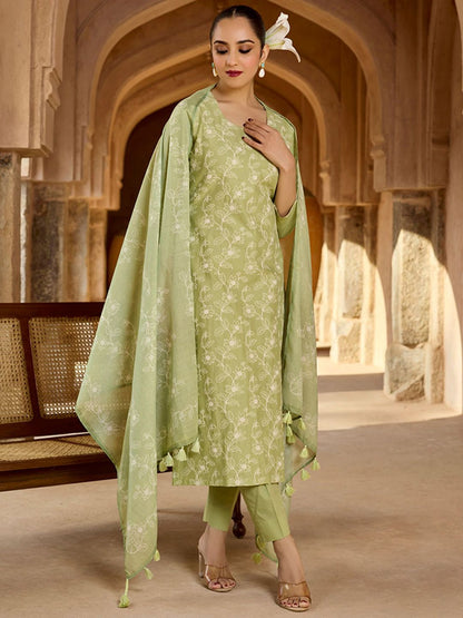 Dhiyona WP Women Embroidered Pure Cotton Suit Set 4220