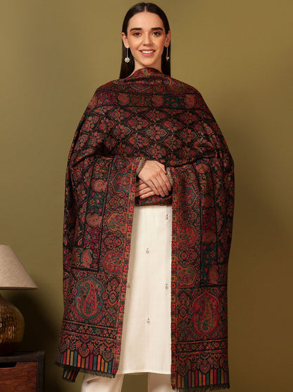 Dhiyona PA Gulraiz Ethnic Motifs Woven Design Kani Woolen Shawl