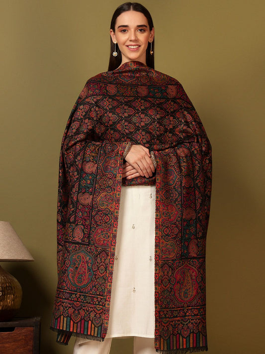 Dhiyona PA Gulraiz Ethnic Motifs Woven Design Kani Woolen Shawl