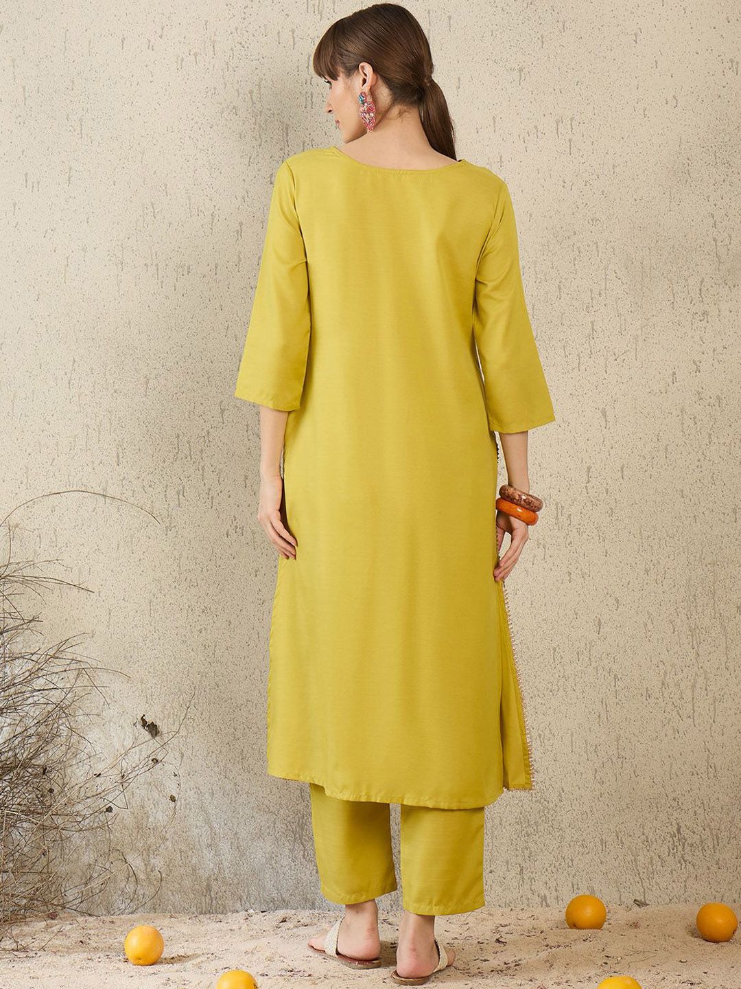 Women Solid Kurta with Trouser