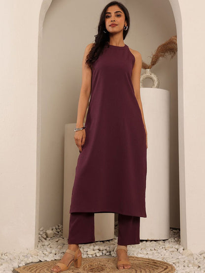 Dhiyona VA Women'sRound Neck Straight Kurta With Trouser