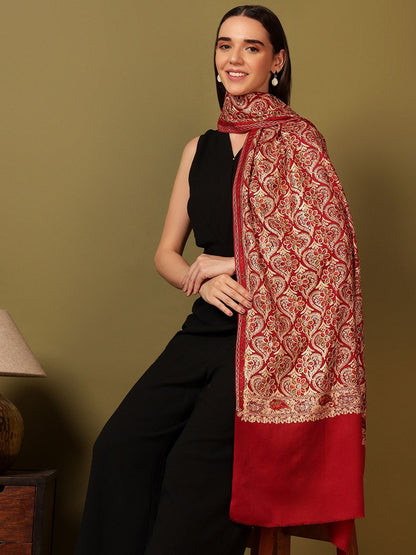 Dhiyona PA Floral Embroidered Thread Work Shawl