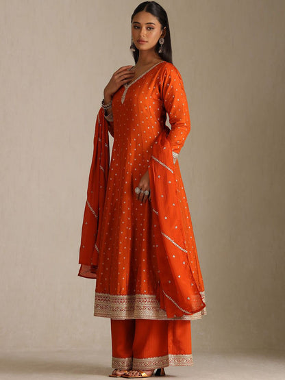 Dhiyona SO Women's Women Ethnic Motifs Woven Design Kurta with Palazzos & With Dupatta
