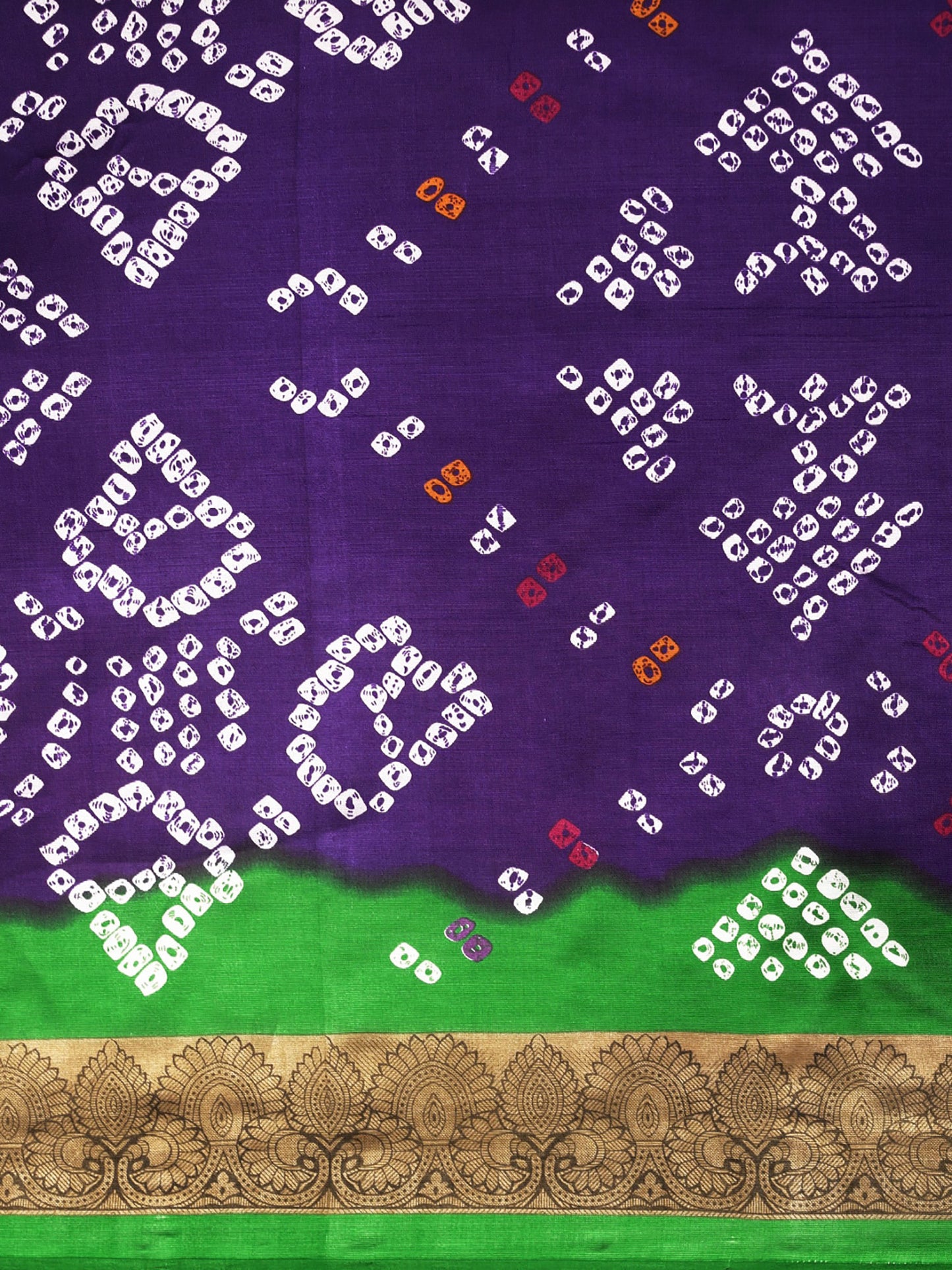 Women's Art Silk Purple Printed Designer Saree With Blouse Piece