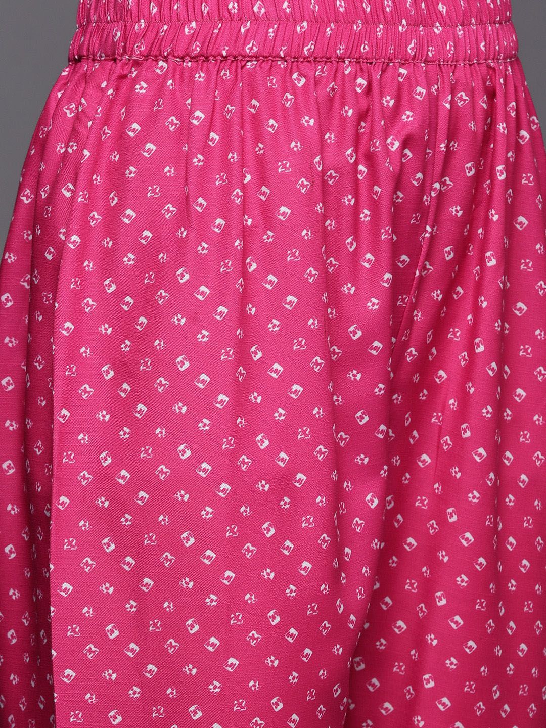Dhiyona VA Women's Bandhani Printed Regular Thread Work Kurta with Trousers & With Dupatta