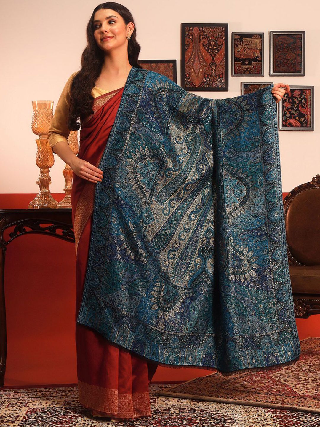 Dhiyona PA Paisley Woven Design Shawl