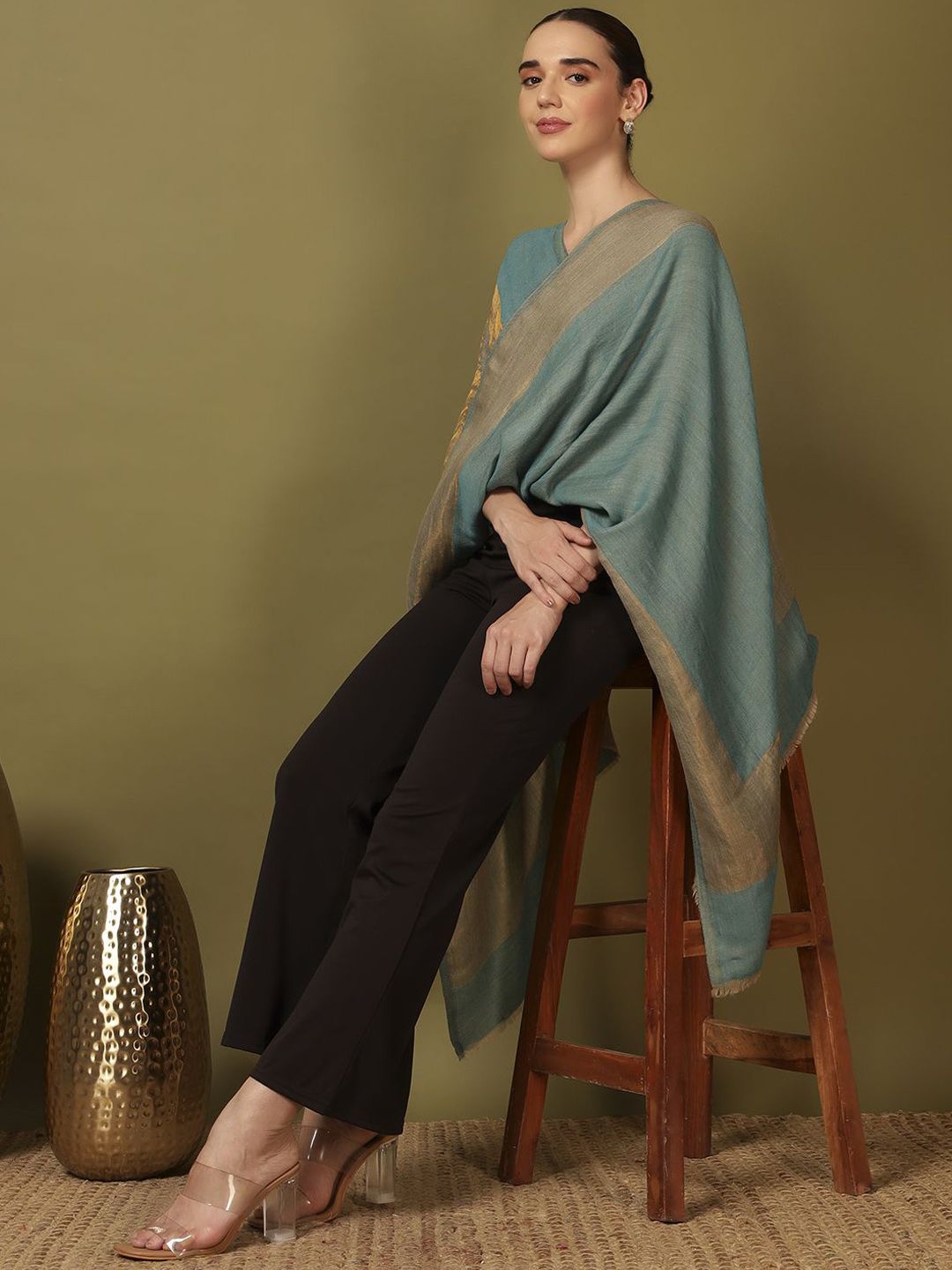 Dhiyona PA Floral Woven Design Shawl