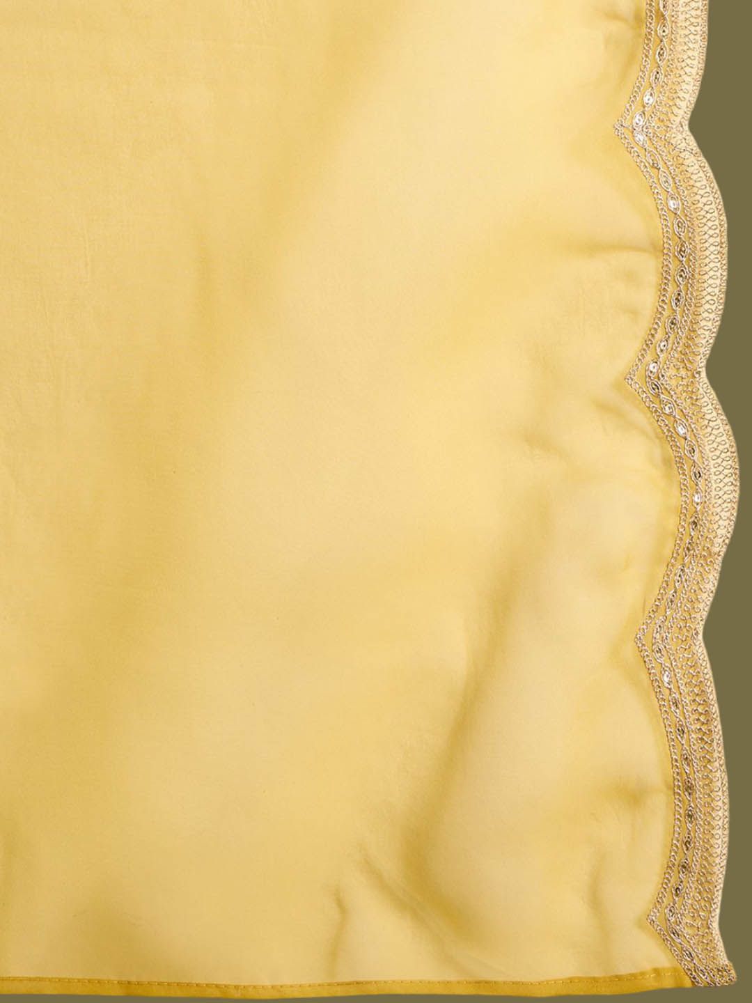 Ethnic Motifs Embroidered Regular Straight Kurta with Trousers & Dupatta