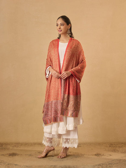 Dhiyona PA Paisley Woven Design Woollen Shawl