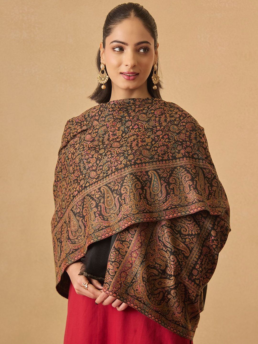 Dhiyona PA Paisley Woven Design Jamawar Shawl