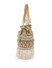 Dhiyona NR Dewdrop Fringe Camel Brown & Pearls White Ornate Embellished Velvet Potli