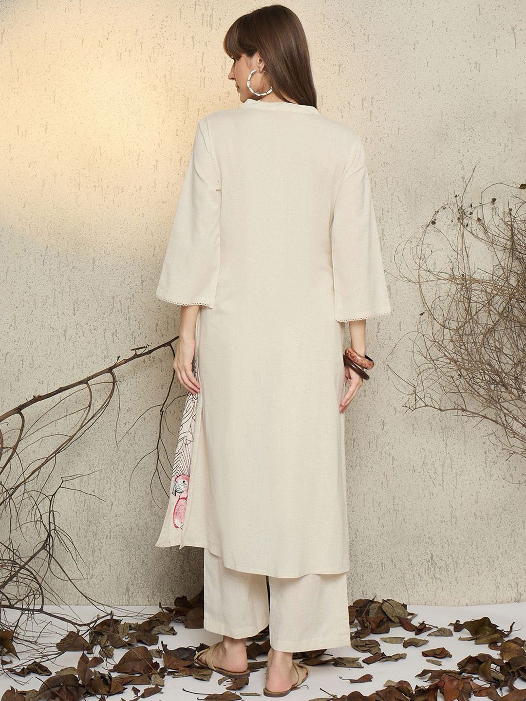 Dhiyona IE Embroidered Pure Cotton Tunic With Trousers