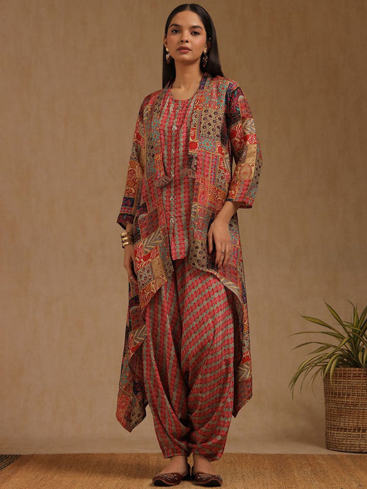 Dhiyona SO Women's Women Ethnic Motifs Printed Regular Sequinned Kurta with Patiala