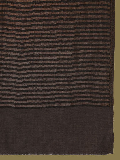 Dhiyona PA Striped Woven Design Reversible Zargul Shawl