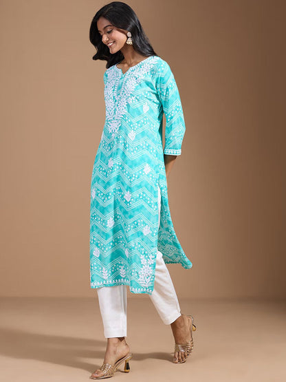 Dhiyona OD  Women Ethnic Motifs Embroidered Chikankari Kurta