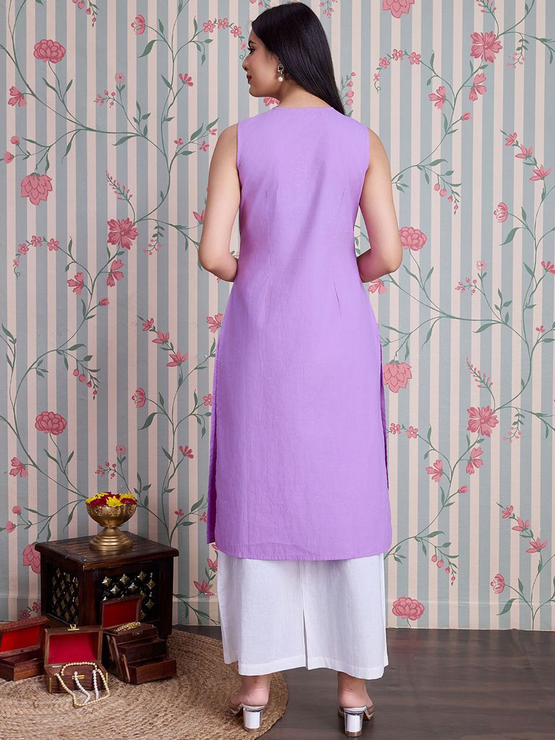 Dhiyona OD  Pure Cotton Straight Kurta with Palazzos