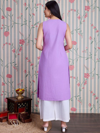 Dhiyona OD  Pure Cotton Straight Kurta with Palazzos