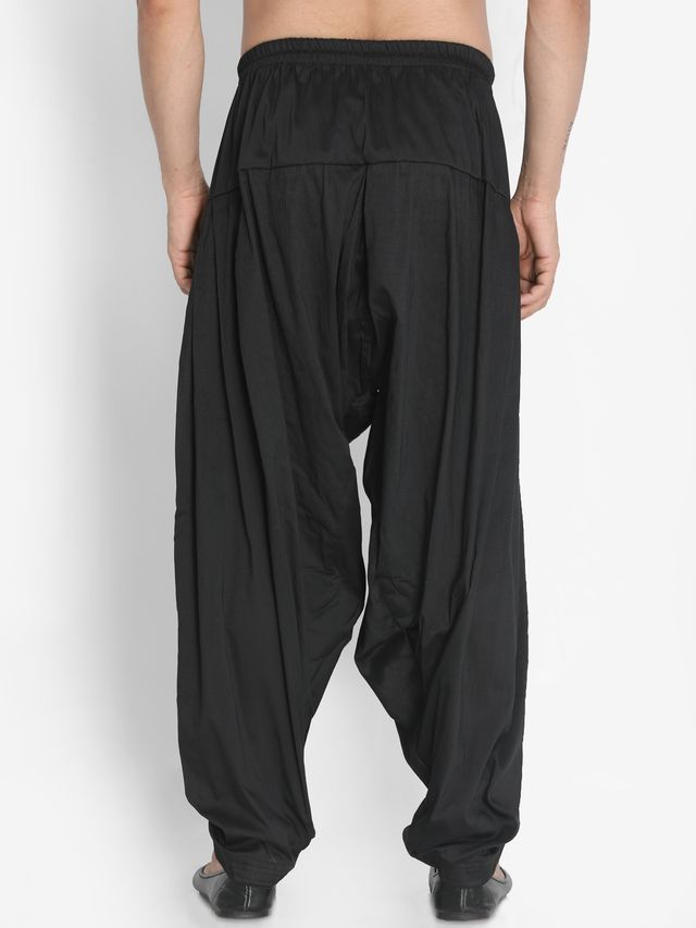 Men's Black Cotton Blend  Pyjama