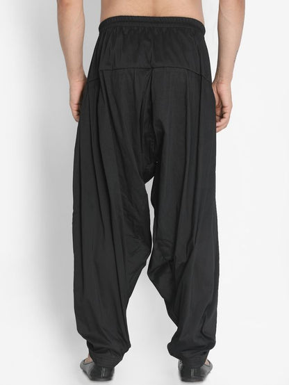 Men's Black Cotton Blend  Pyjama