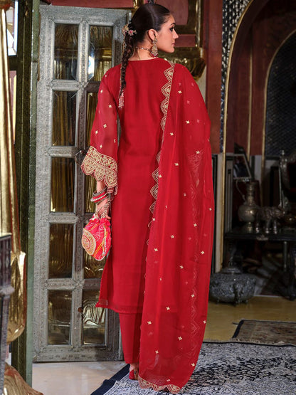 Ethnic Motifs Embroidered Sequinned Kurta with Trousers & Dupatta
