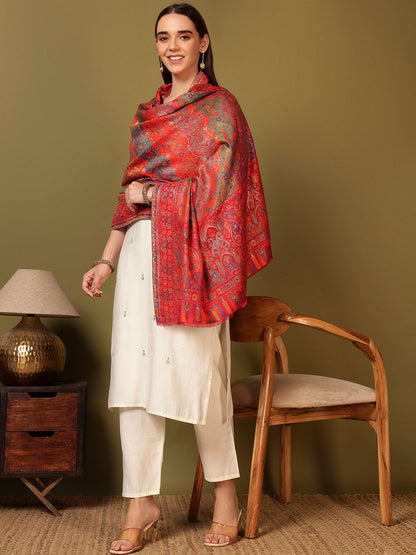 Dhiyona PA Paisley Woven Design Woolen Shawl