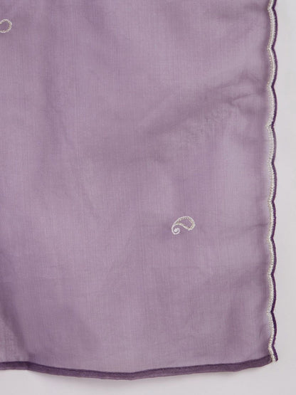 Women Paisley Printed Regular Sequinned Kurta with Trousers & With Dupatta