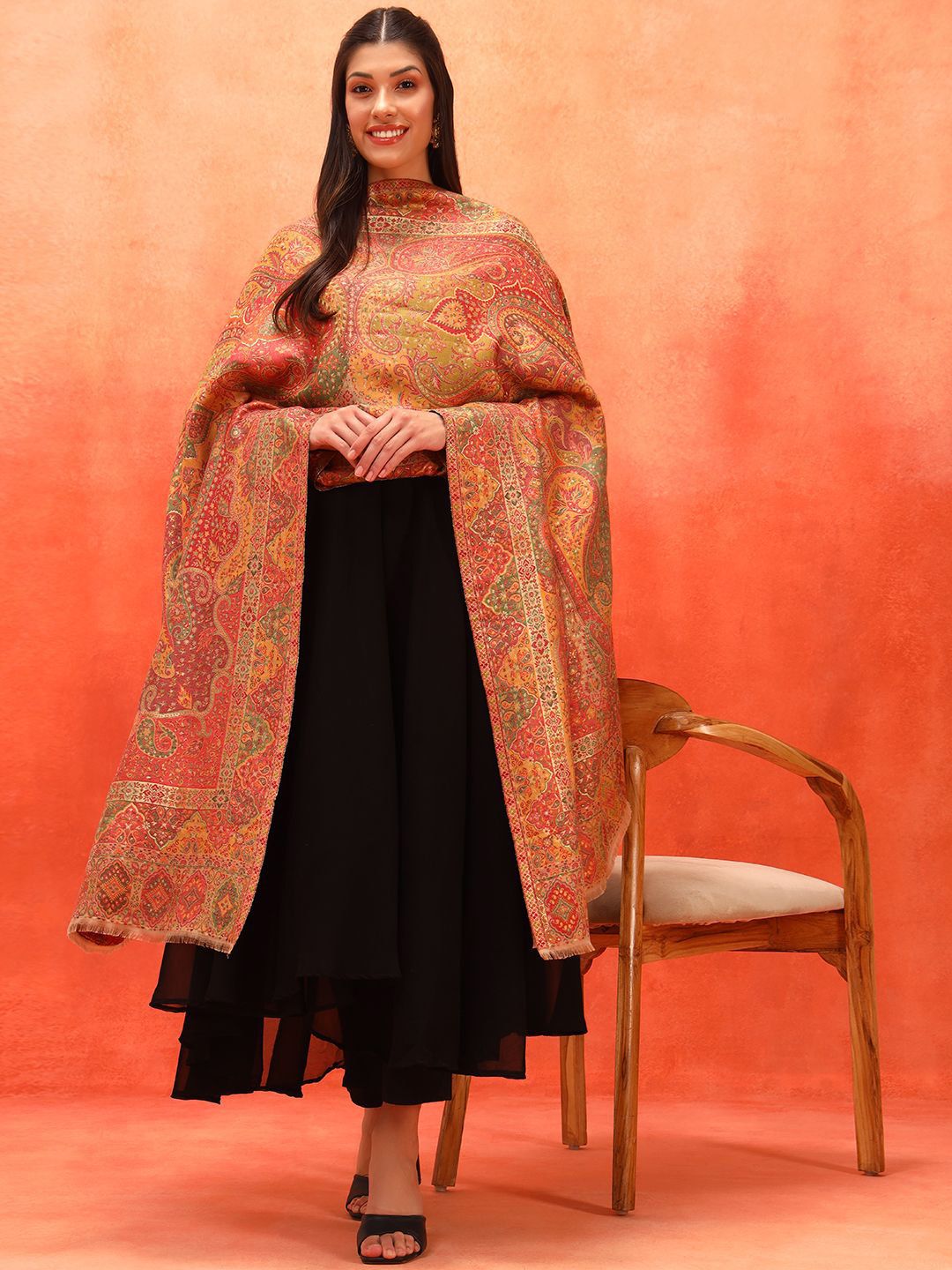 Dhiyona PA Paisley Woven Design Zarveen Zari Kaani Shawl