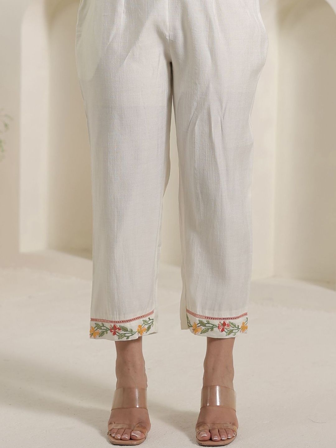 Women Floral Embroidered Kurta with Trousers & Dupatta