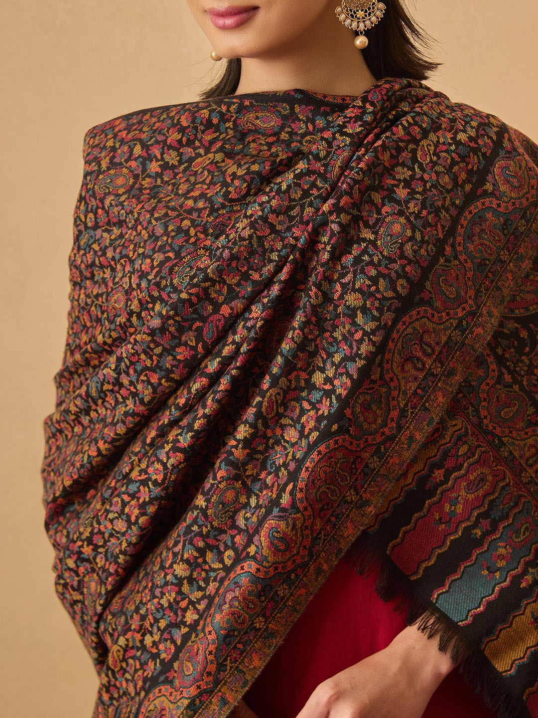 Dhiyona PA Floral Woven Design Mehak Kaani Shawl
