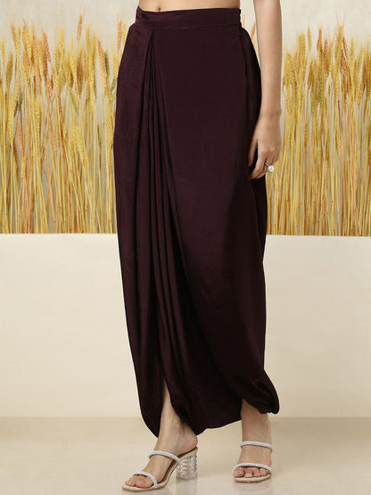 Dhiyona SO Women's Women Regular Beads and Stones Kurta with Dhoti Pants