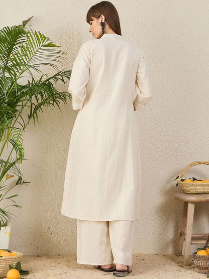 Dhiyona IE Embroidered Pure Cotton Tunic With Palazzo