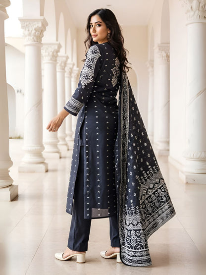 Women Ethnic Motifs Printed Cotton Kurta with Trousers & Dupatta