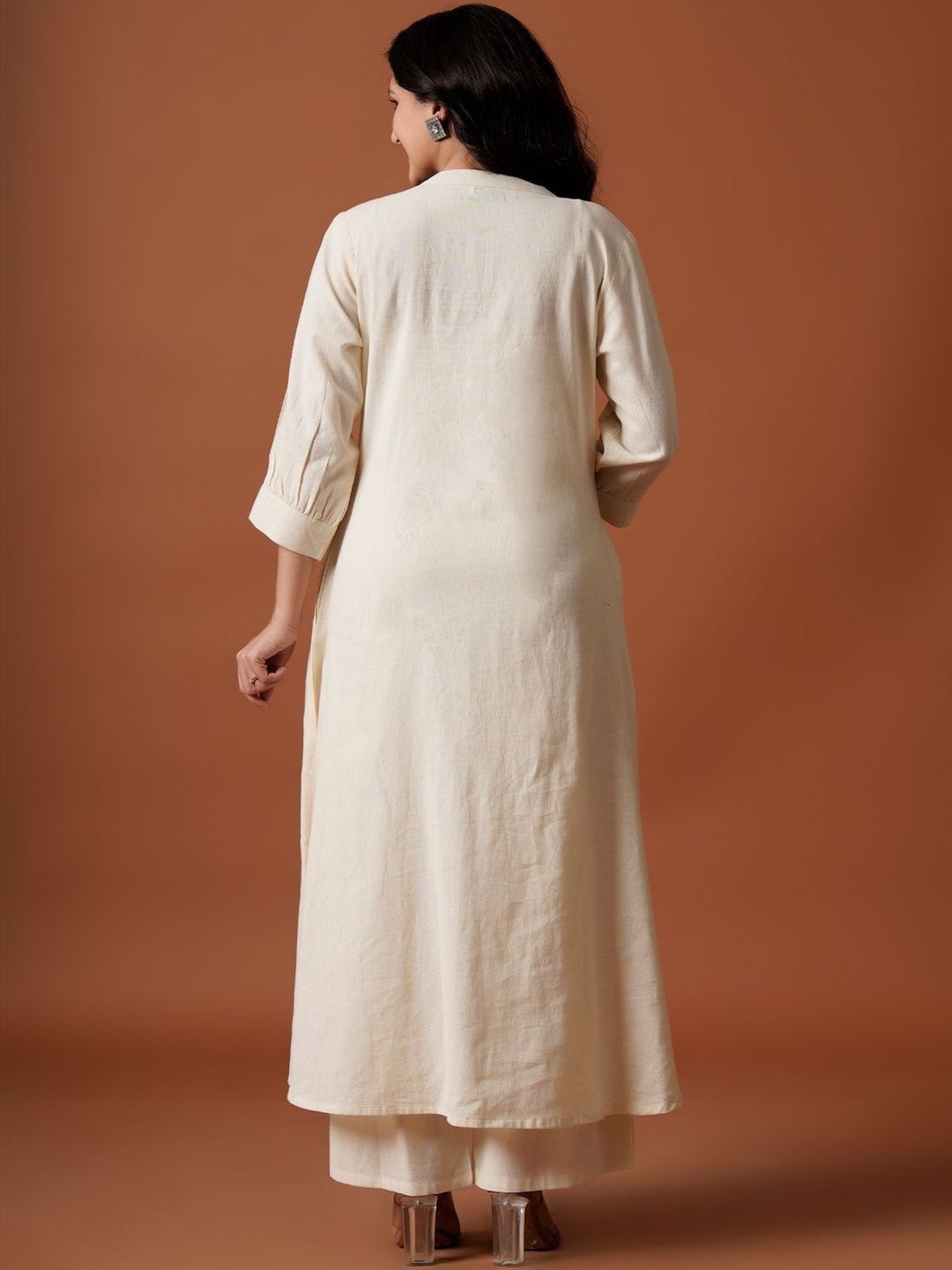 Women Ethnic Motifs Printed Regular Pure Cotton A-Line Kurta with Palazzos