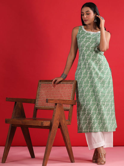 Dhiyona IE Women Ethnic Motifs Thread Work Kurta