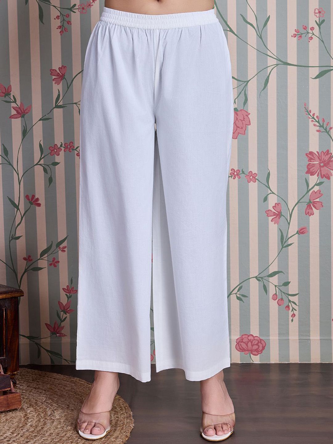 Dhiyona OD  Ethnic Motifs Printed Pure Cotton Straight Kurta with Palazzos