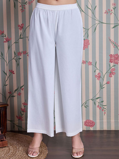 Dhiyona OD  Ethnic Motifs Printed Pure Cotton Straight Kurta with Palazzos