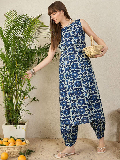 Dhiyona IE Printed Pure Cotton Tunic With Salwar