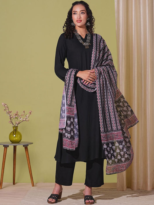 Dhiyona KL Anarkali Kurta with Palazzo & Dupatta