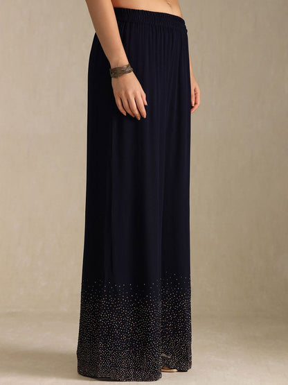 Dhiyona SO Women's Women Printed Regular Ethnic Motifs Beads and Stones Kurta Palazzos With Dupatta