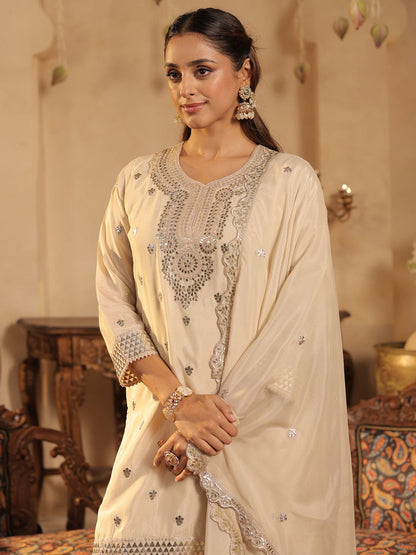 Women Ethnic Motifs Printed Kurta with Palazzo & Dupatta