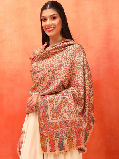 Dhiyona PA Floral & Paisley Woven Design Woollen Shawl