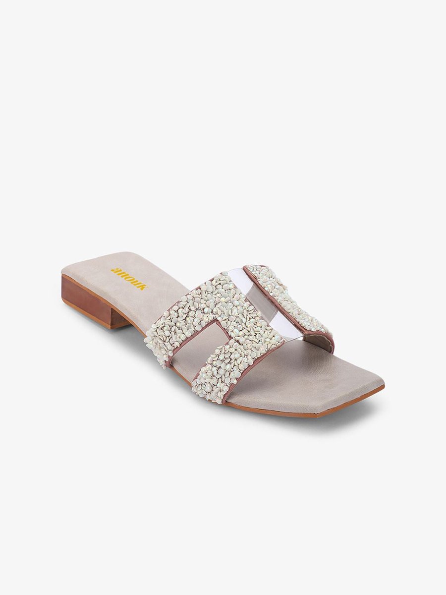 Dhiyona AK Women Embellished Open Toe Flats