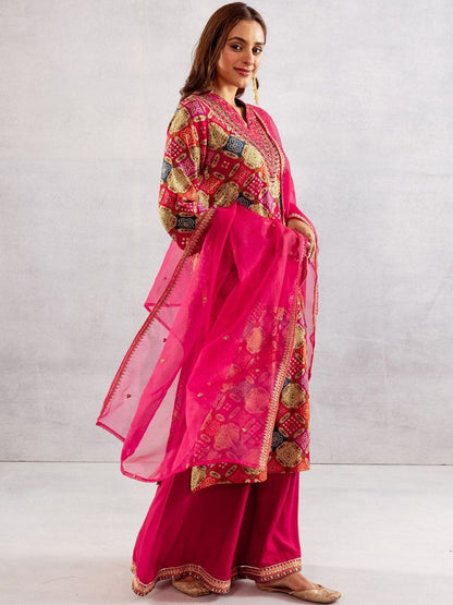 Women Ethnic Motifs Printed Kurta with Palazzos & Dupatta