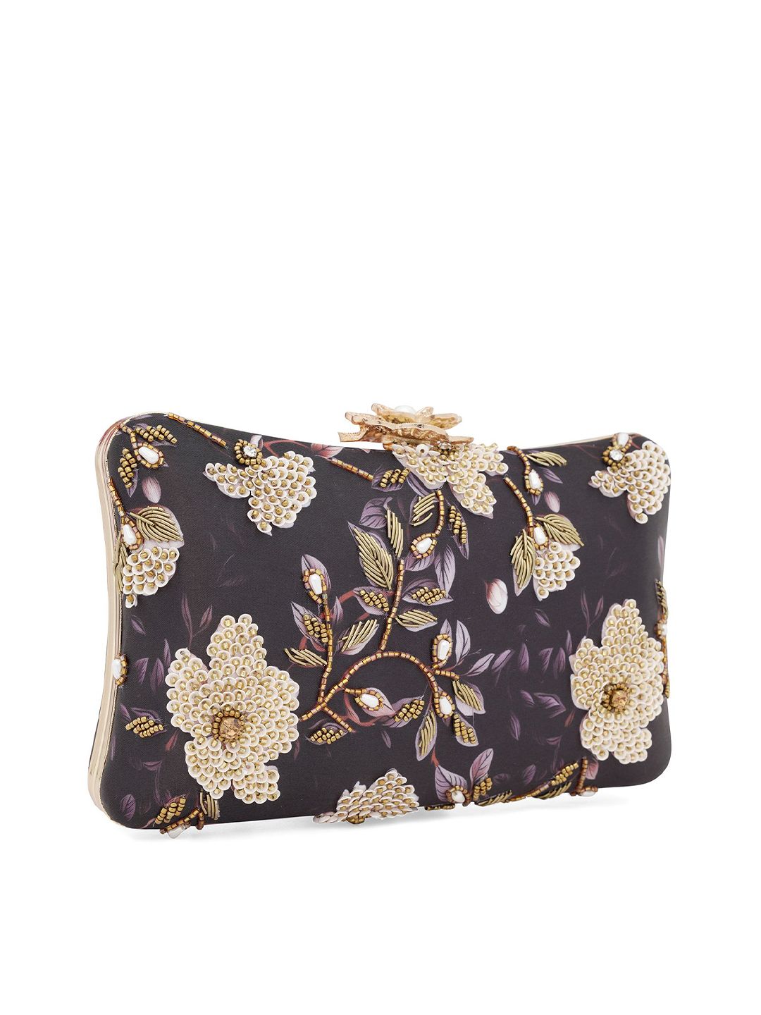 Dhiyona NR Floral Embroidered Box Clutch