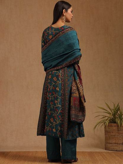 Dhiyona SO Women's Women Ethnic Motifs Printed Kurta with Palazzos & Dupatta