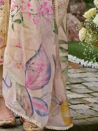 Women Floral Embroidered Kurta with Trousers & Dupatta